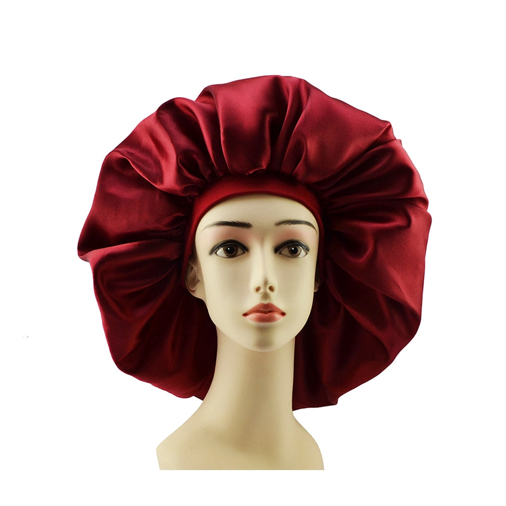 Big Size Satin Silk Hair Bonnet