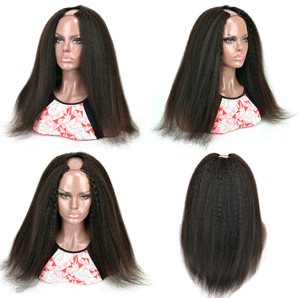 Kinky Straight Virgin Brazilian HairU Part Wig