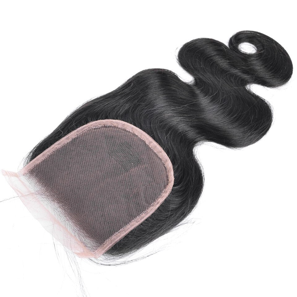 Body Wave Bundles with Closure Brazilian Virgin Hair Weave 3 Bundles With Closure 4x4