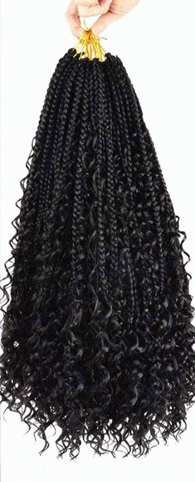 Black Goddess Box Braid Hair Extensions Crochet