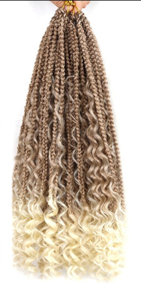 Ombre Blonde Colored Goddess Box Braid 