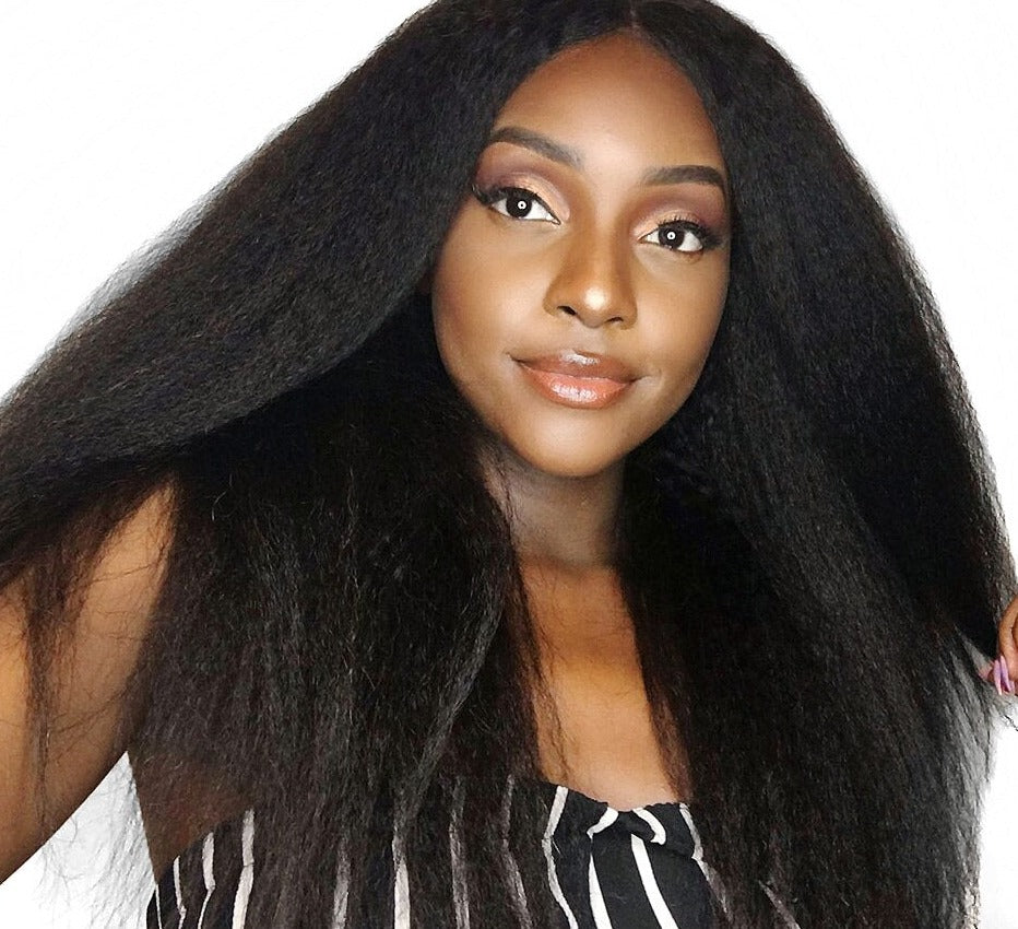 Afro Kinky Straight Brazilian Clip-In Extensions 7 Pieces/set 120g