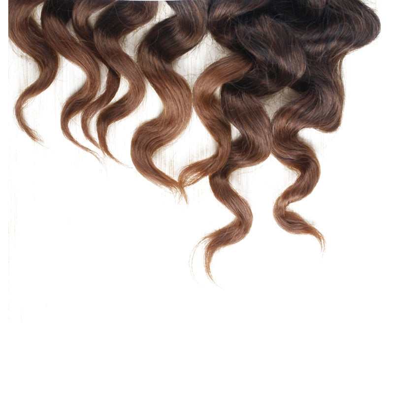 Natural Loose Wave Synthetic Hair Weave Bundles 4Pcs/Pack 16-18inch