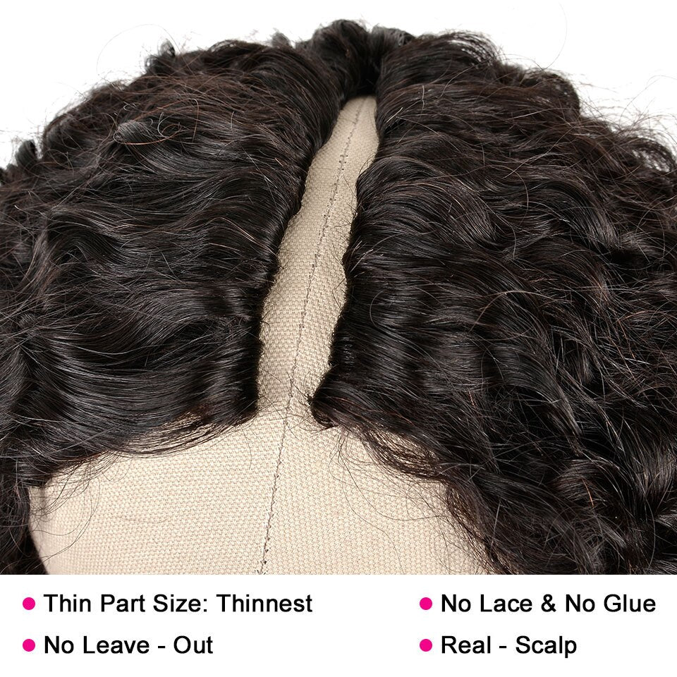 Curly Malaysian U-Part Wig