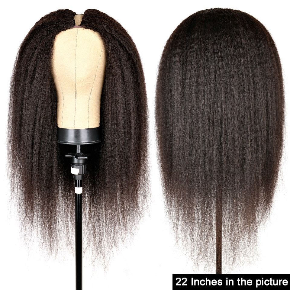 Kinky Straight U Part Virgin Brazillian Wig