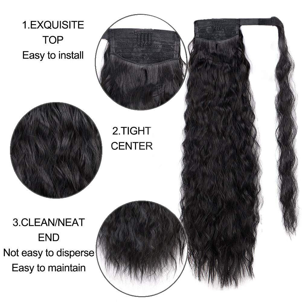 Long Natural Wave Synthetic Hair piece  Ponytail Extension