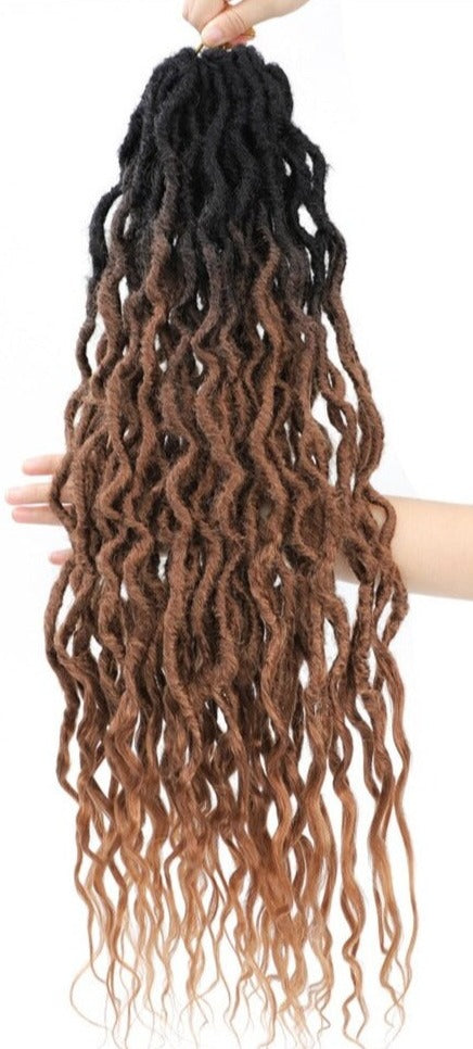 Wavy Faux Goddess Locs 26-inch Crochet Braids