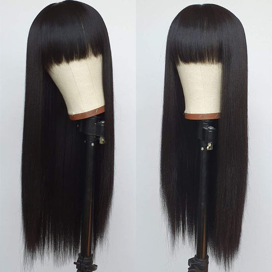 Long Straight Synthetic Wig With Bangs
