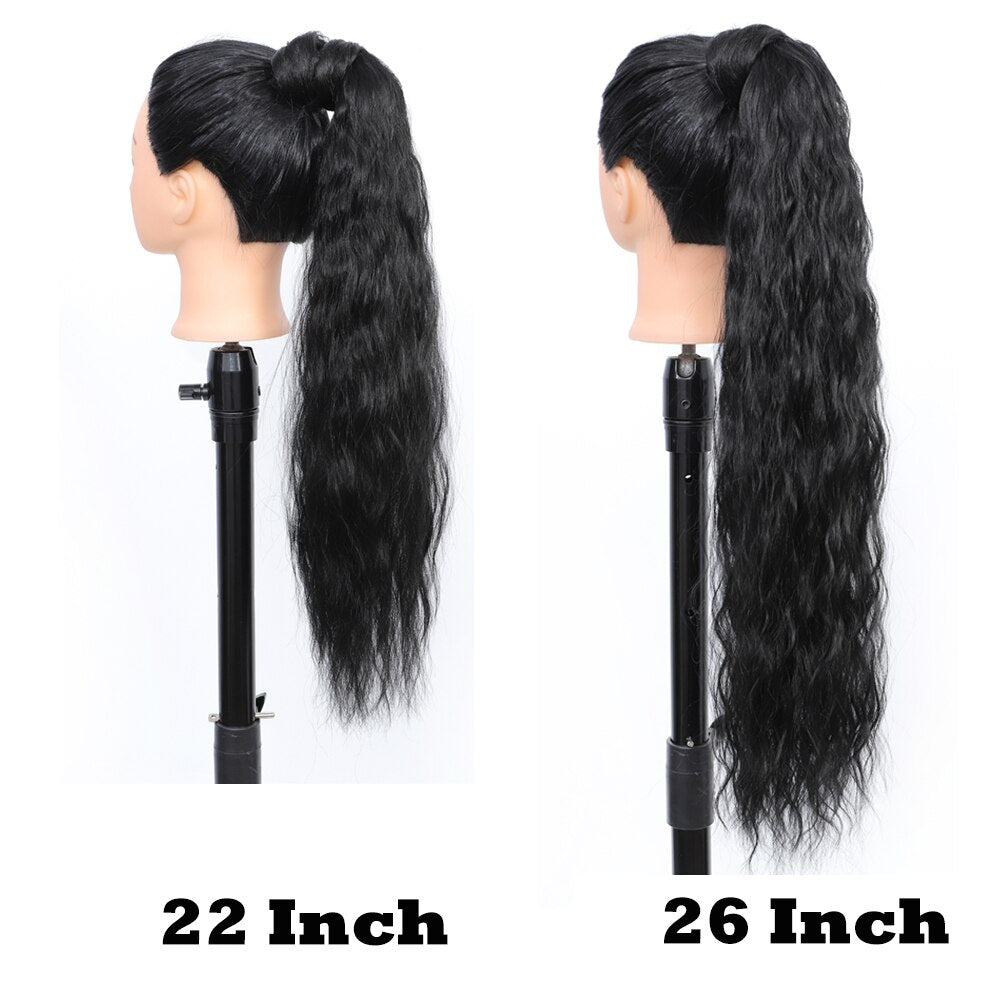 Long Natural Wave Synthetic Hair piece  Ponytail Extension