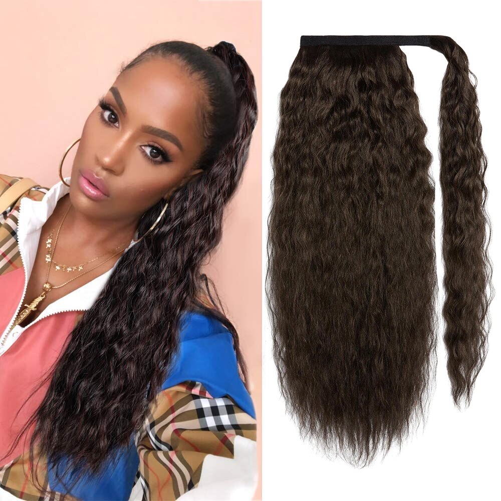 Synthetic Ponytail Hair Extension Straight Clip In Hair Tail False Hairpieces