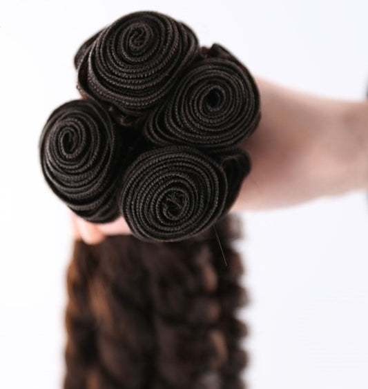 3A Curly Synthetic Hair 4 Bundles