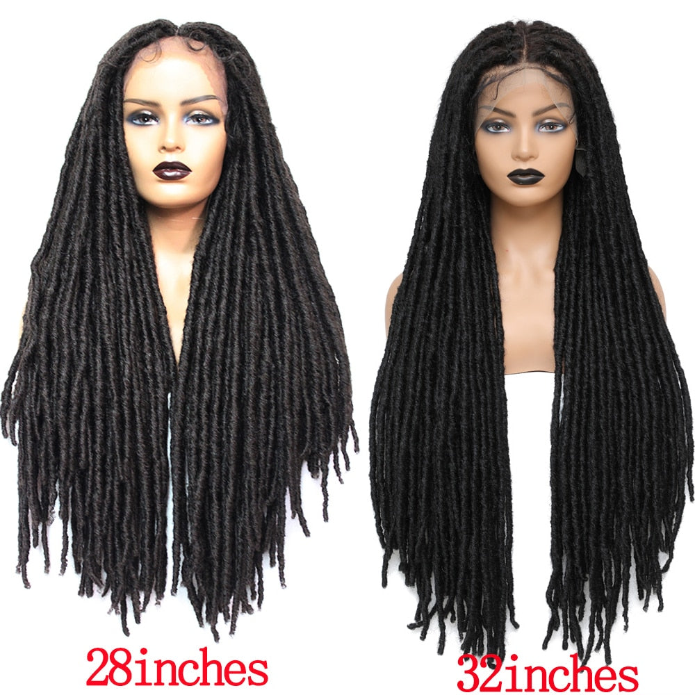 Black and Brown Black Hair Luv Dreadlock Lace Wig