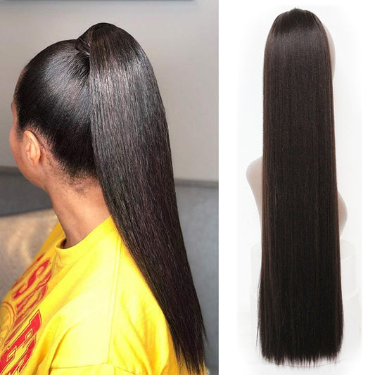 Synthetic Ponytail Hair Extension Straight Clip In Hair Tail False Hairpieces