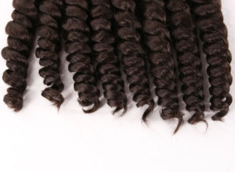 3B 3A Curly Synthetic Hair 4 Bundles 