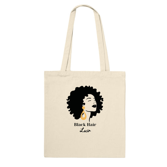 Black Hair Luv Tote Bag